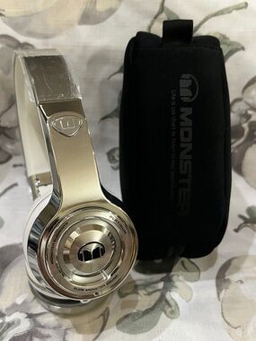 RARE! Monster Elements Wireless/Wired Headphones On Ear Platinum DJ Quality New